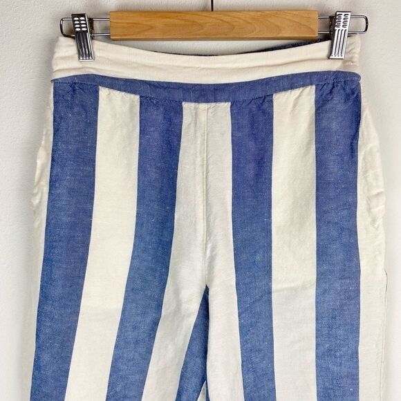 Madewell Huston Pull-On Crop Pants in Stripe - Picture 5 of 9